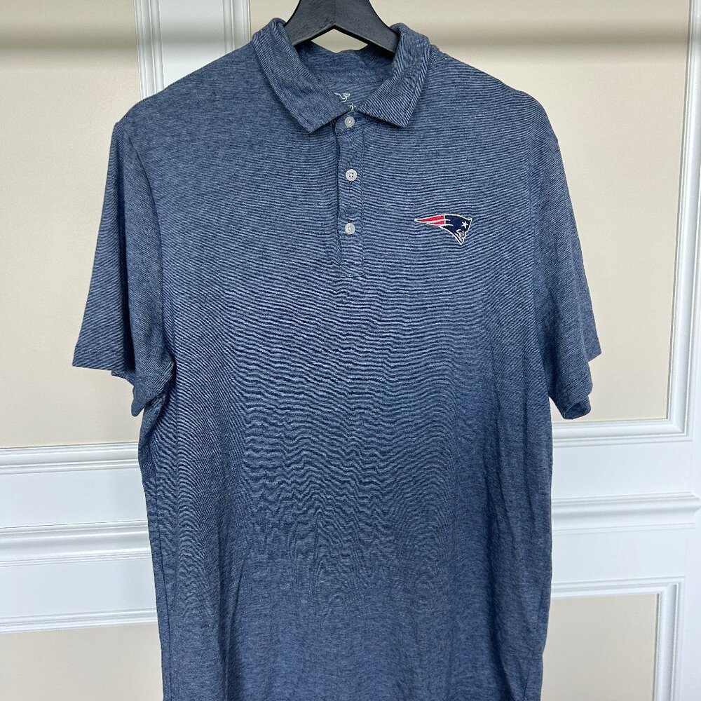 Vineyard Vines Men's Navy New England Patriots Edgartown Tri-Blend Polo Medium